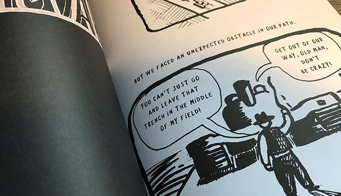 Close up of inside pages of the English translation